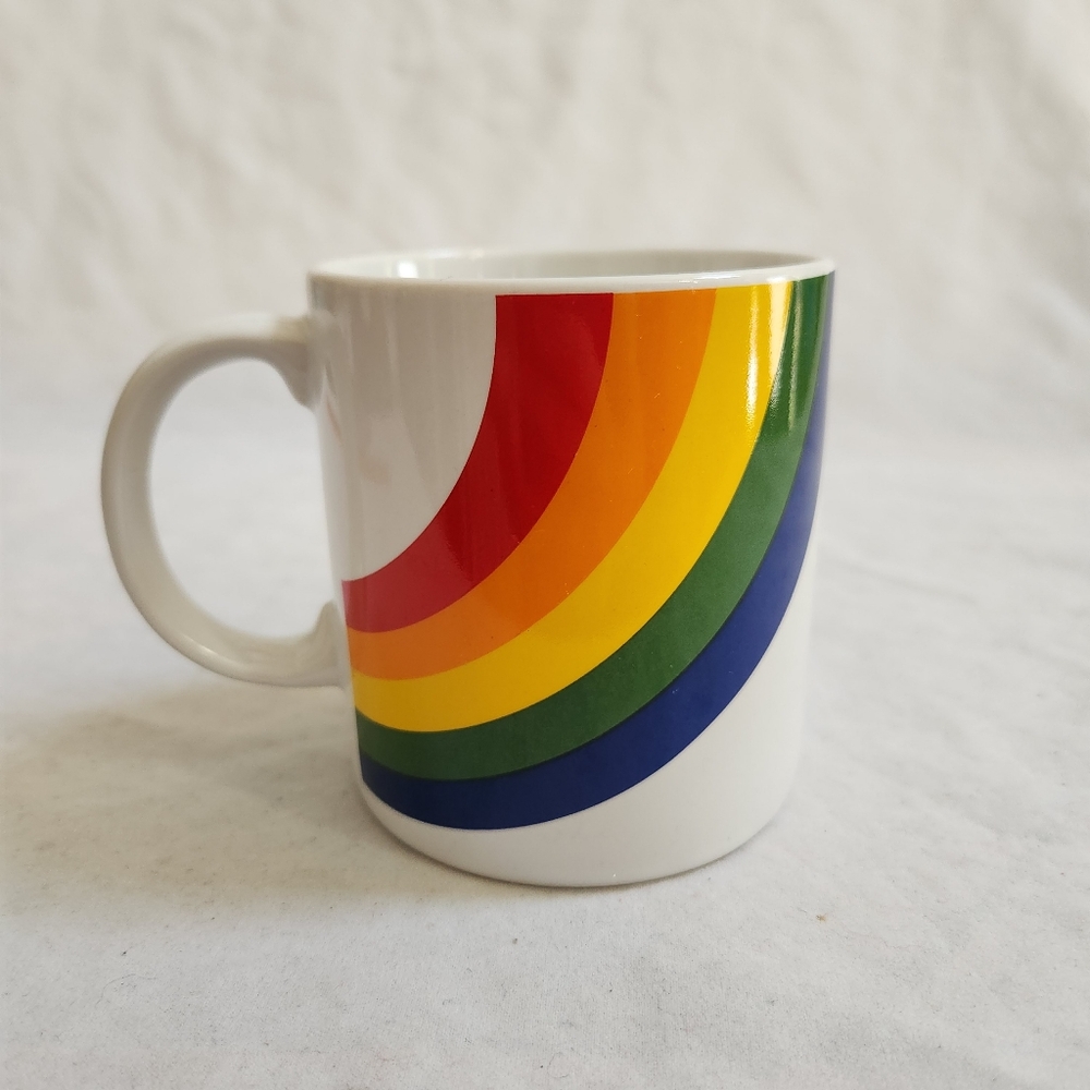 Vintage FTD Rainbow Coffee Mug Stranger Things